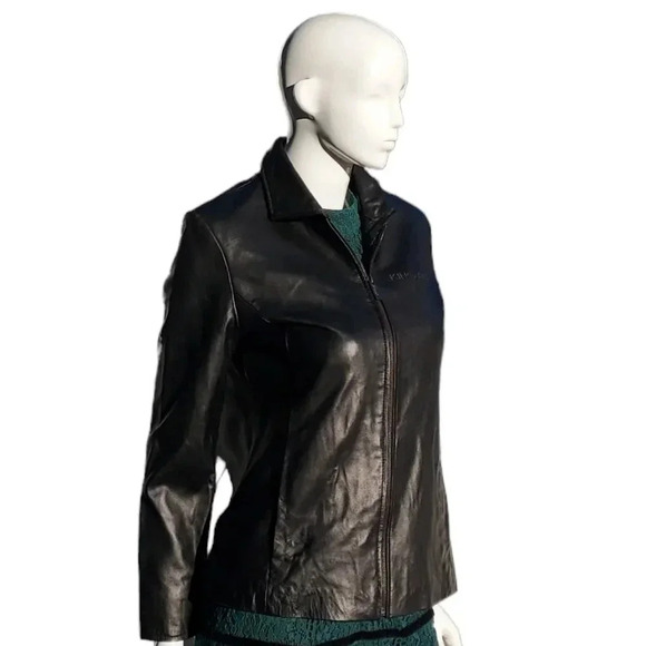 NWT Reed Genuine Leather Black Womens Jacket Small - Picture 2 of 16